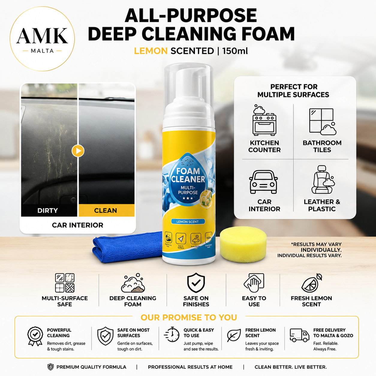 AMK 4 in 1 Enzyme Foam Cleaner