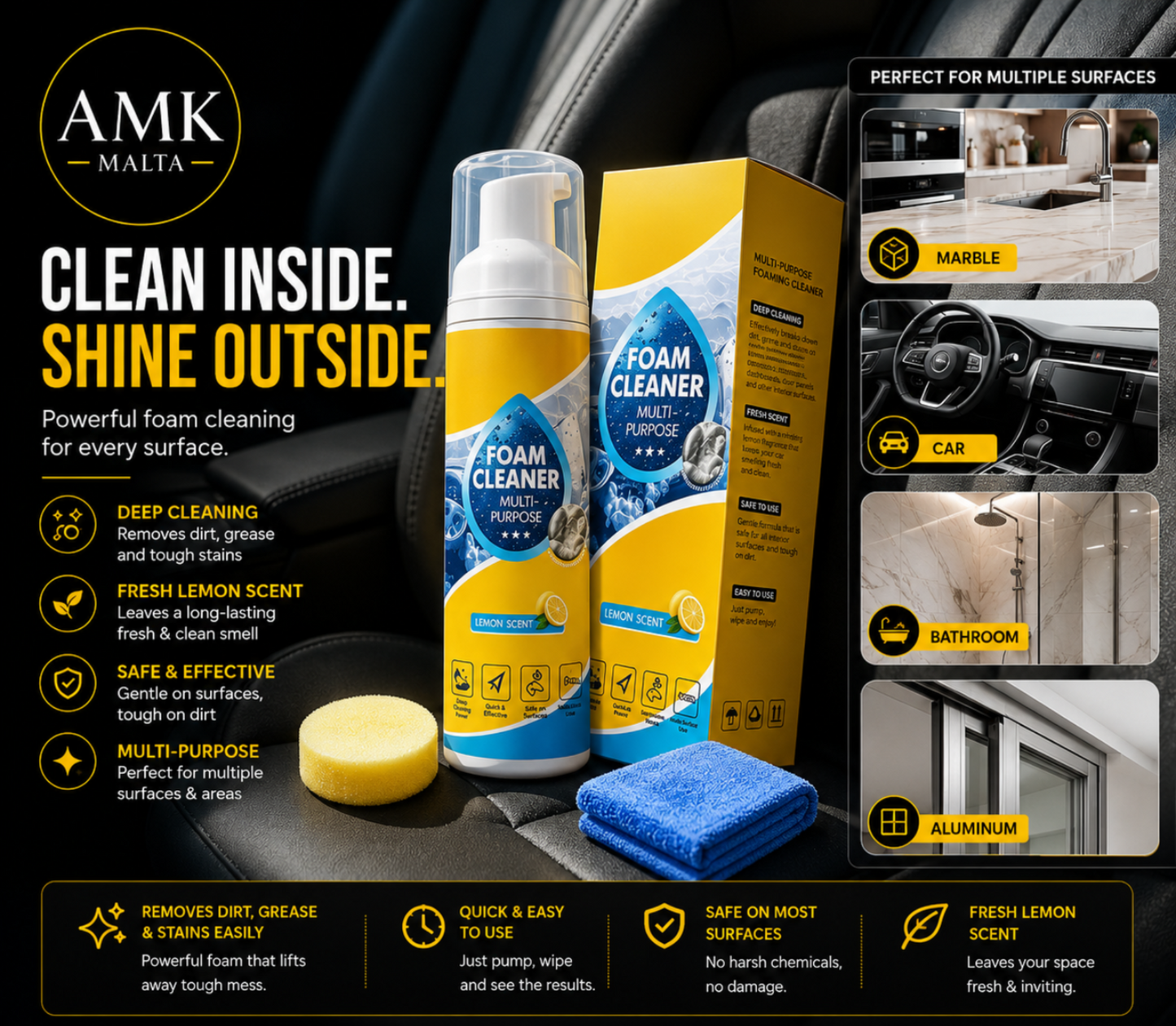 AMK 4 in 1 Enzyme Foam Cleaner